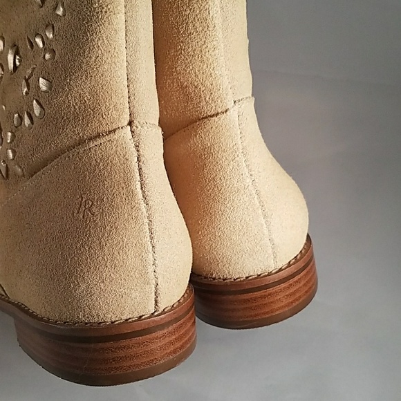 Jack Rogers Tan Suede Embroidered Boots NWOT - Picture 4 of 8